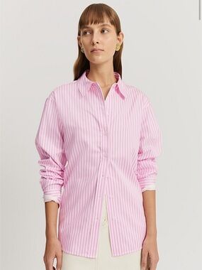 Country Road Pink & White Striped Button-Down Shirt